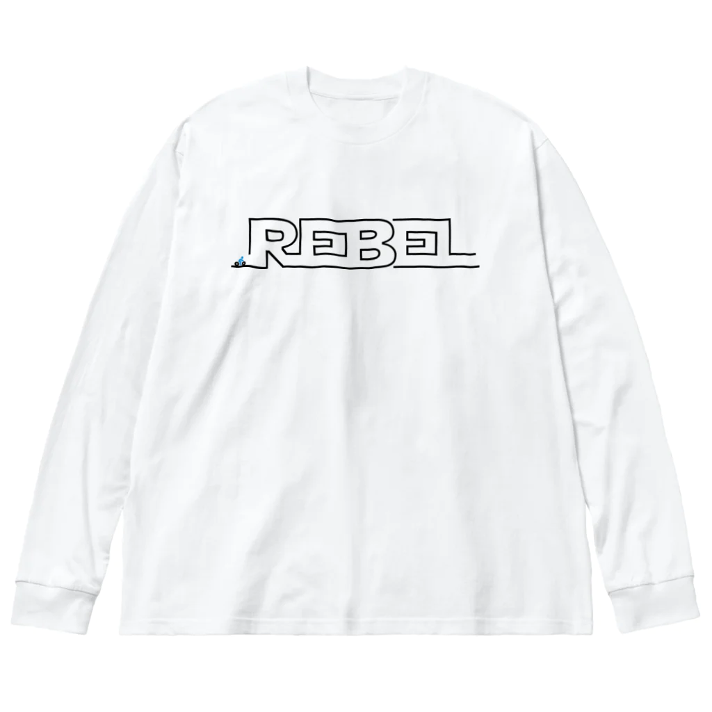 GALACTIC REBELのREBEL LINE BLACK ビッグシルエットロングスリーブTシャツ