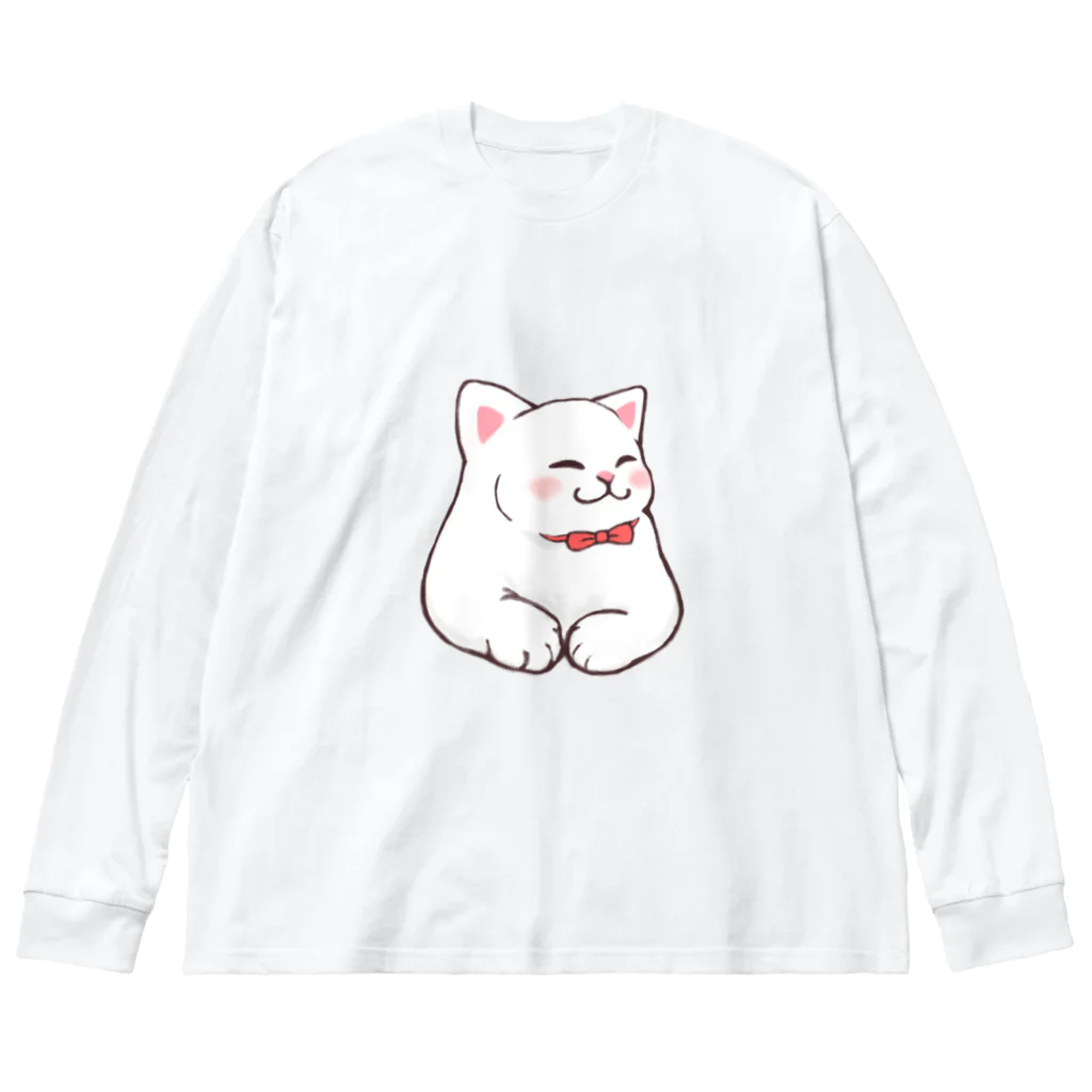 ふわにゃんshopのごきげんにゃんこ ビッグシルエットロングスリーブTシャツ