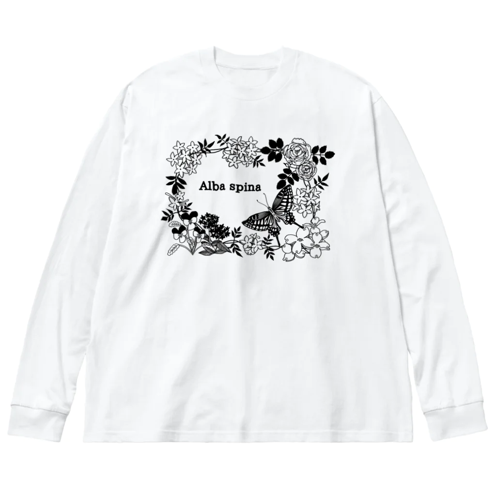 Alba spinaのボタニカル-バタフライ Big Long Sleeve T-Shirt