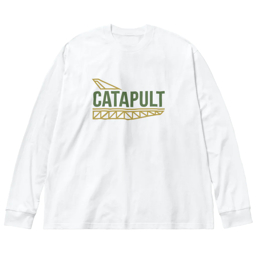 kimchinのカタパルト CATAPULT ロゴ Big Long Sleeve T-Shirt