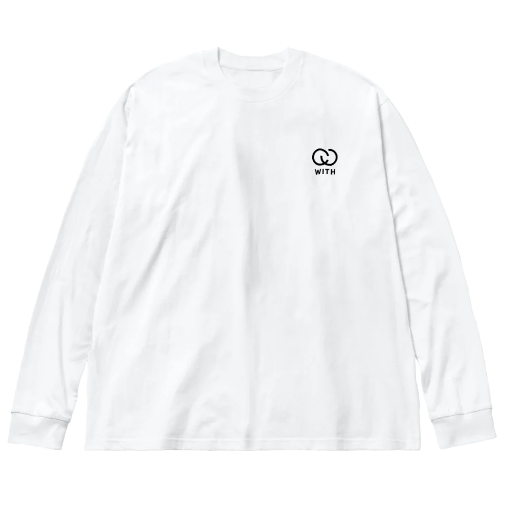 パーソナルジムWITH公式ショップ☆のWITH ブラックロゴ ワンポイント ロンT Big Long Sleeve T-Shirt