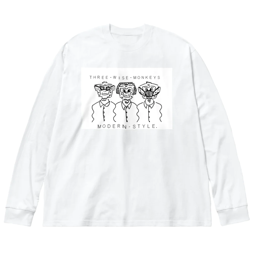 shuhei/adachiのTHREE-WISE-MONKEYS Big Long Sleeve T-Shirt