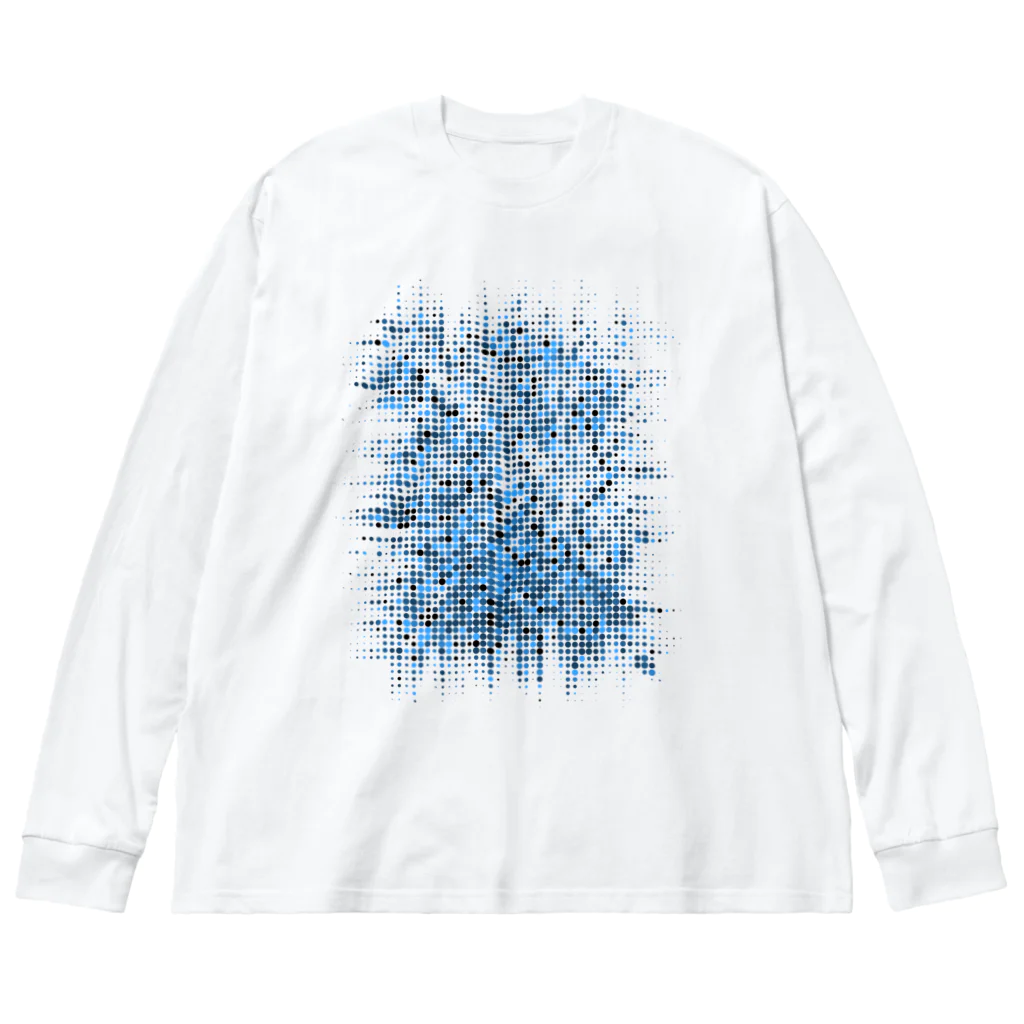 GALACTIC REBELの青い爆発 ビッグシルエットロングスリーブTシャツ
