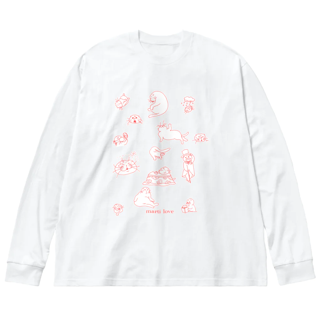 マルティ部屋の紅白マルティつめあわせ Big Long Sleeve T-Shirt