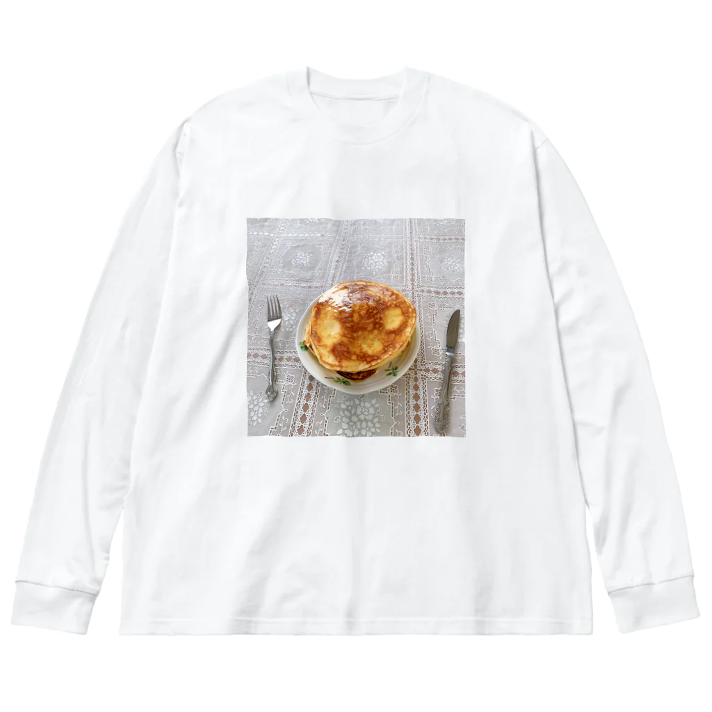 野菜スープの実家のホットケーキ ビッグシルエットロングスリーブTシャツ
