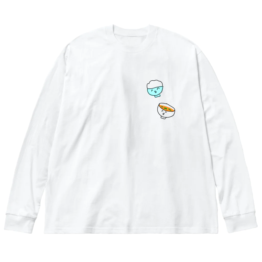 しょっぷのごはんとみそしる ビッグシルエットロングスリーブTシャツ