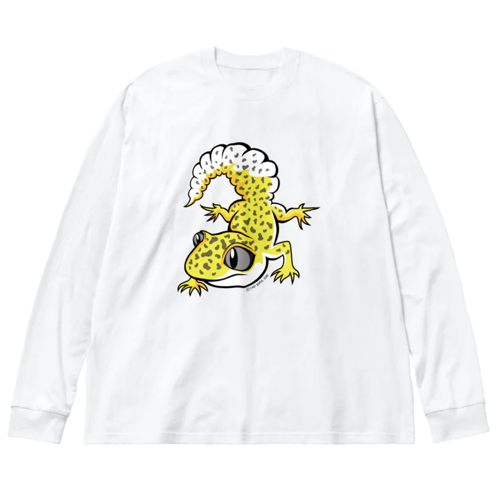 もむのふの爬虫類グッズやさんのレオパちゃん ビッグシルエットロングスリーブTシャツ