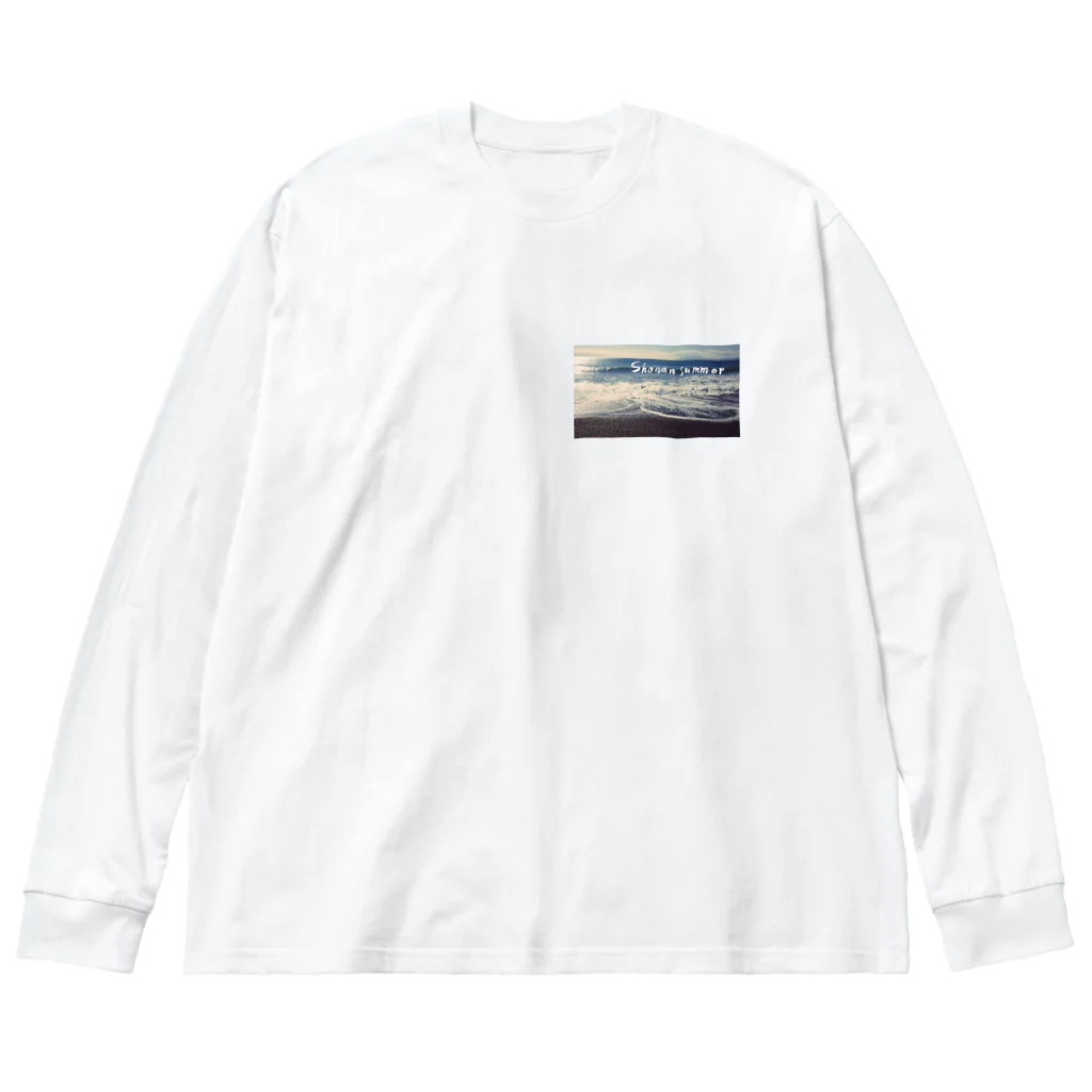 Shonan summerの波打ち際 ビッグシルエットロングスリーブTシャツ