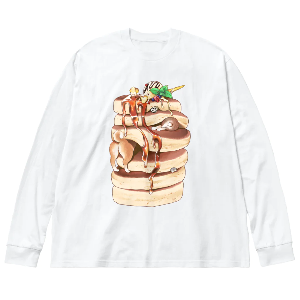 透月糖花のおしりパンケーキ ビッグシルエットロングスリーブTシャツ