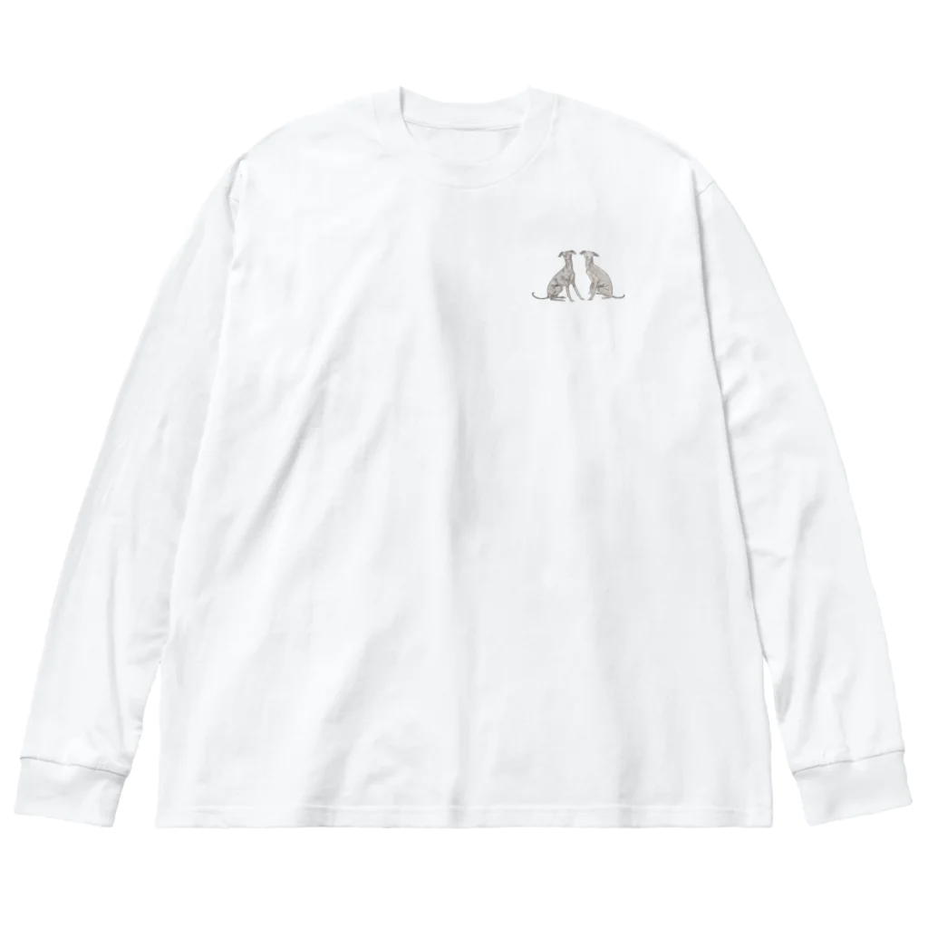 QUADRIFOGLIOのイタグレさん Big Long Sleeve T-Shirt