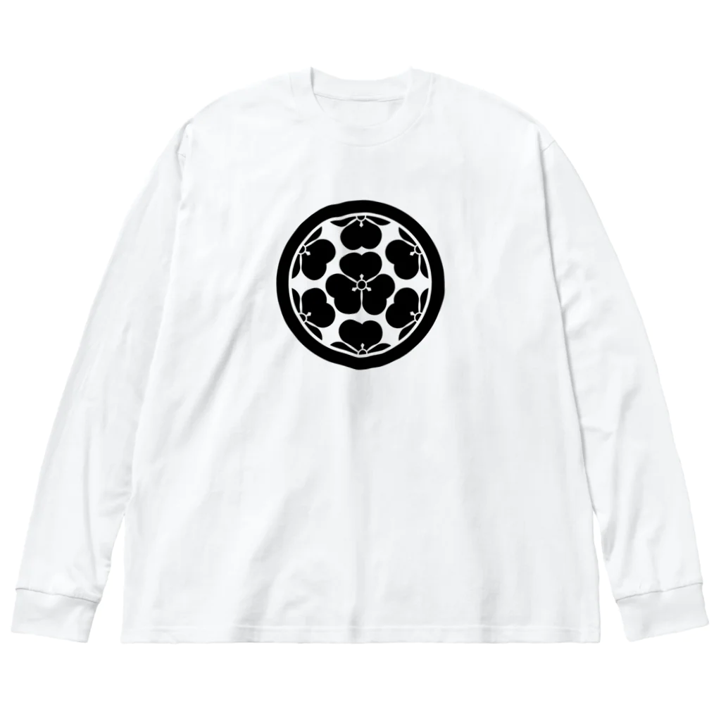 戦国神社 -戦国グッズ専門店-の長宗我部元親【七つ片喰】 Big Long Sleeve T-Shirt