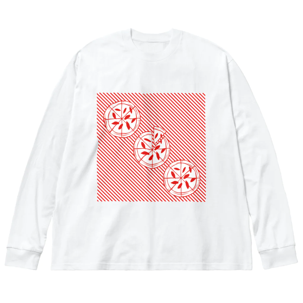 アレやコレ屋のピッツァヤ ビッグシルエットロングスリーブTシャツ