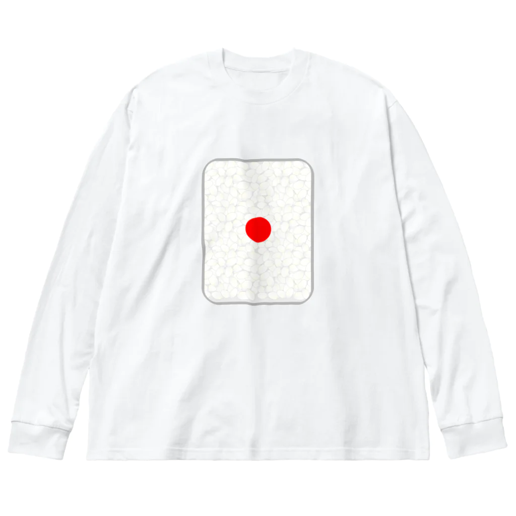 chicodeza by suzuriのただの日の丸べんとう ビッグシルエットロングスリーブTシャツ