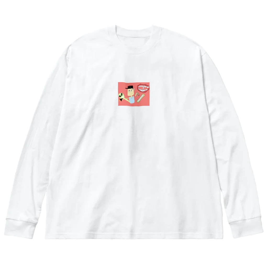 光蘭🥀のN.Y.G.W.R.E.Pスティーブ君 ビッグシルエットロングスリーブTシャツ