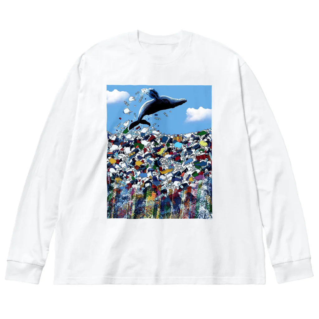 momo3momo3のプラゴミの海 Big Long Sleeve T-Shirt