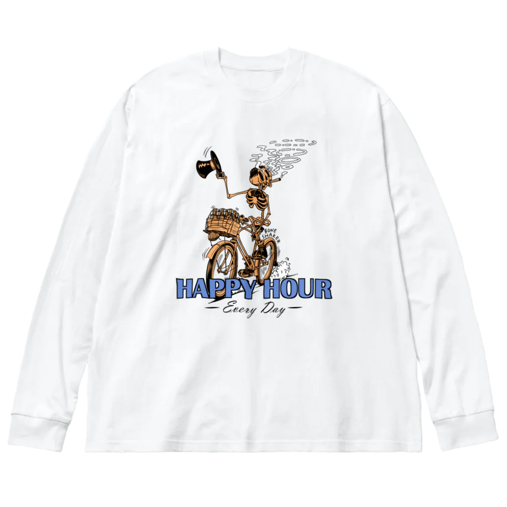 nidan-illustrationの"HAPPY HOUR"(clr) #1 ビッグシルエットロングスリーブTシャツ