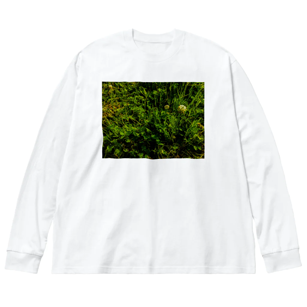 ibasYo🌱のclover side Big Long Sleeve T-Shirt