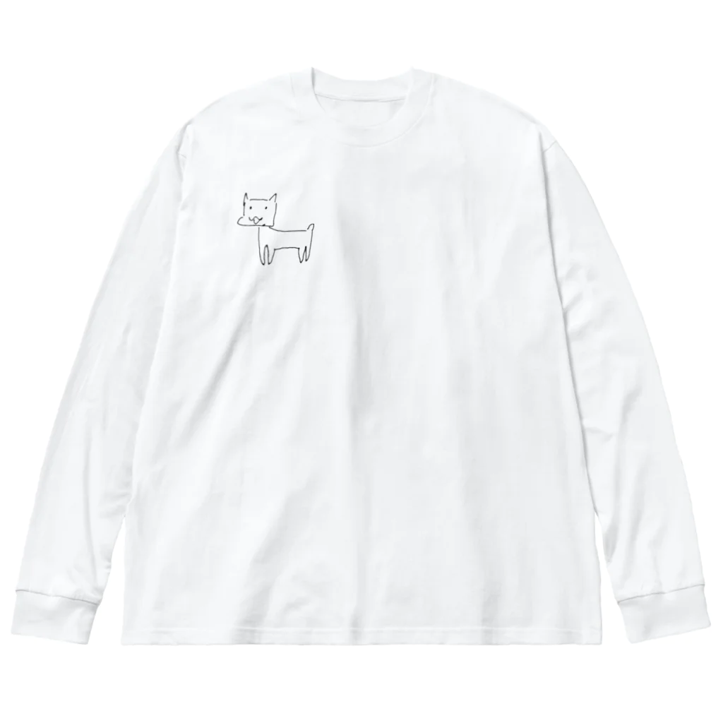 十文字の健気なdog ビッグシルエットロングスリーブTシャツ