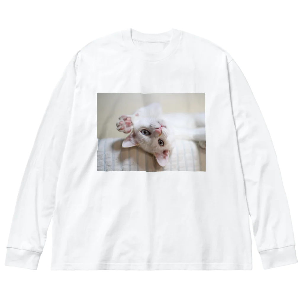 ひいらぎ たえの招き猫 珀ちゃん Big Long Sleeve T-Shirt