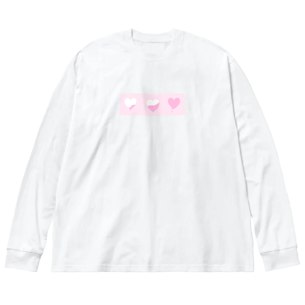 癖強めショップ⋆⸜ ⚘ ⸝⋆のハート【メンヘラ風】 Big Long Sleeve T-Shirt