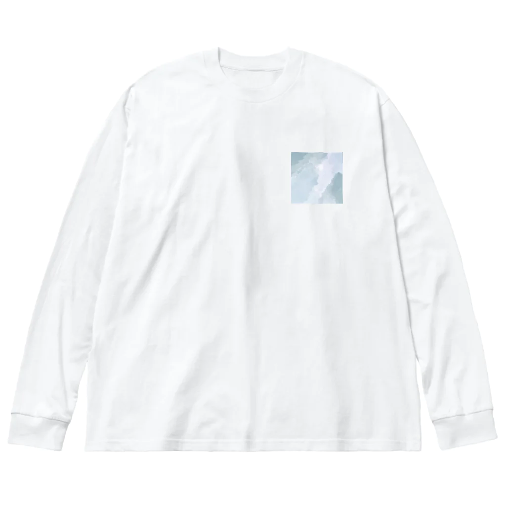 chiii × ☆の女の子×青色 Big Long Sleeve T-Shirt