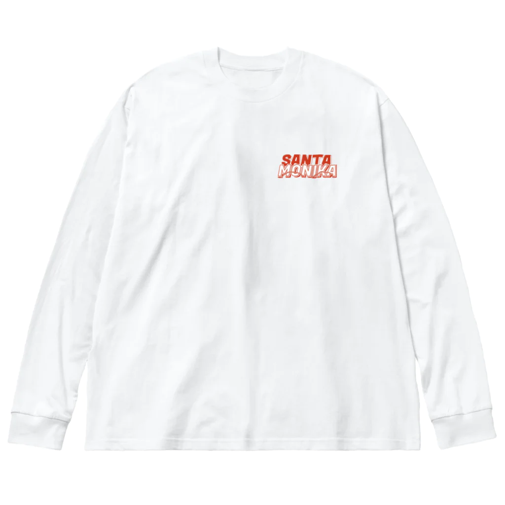 サンタモニカ　マイムのSANTAMONIKA レッド Big Long Sleeve T-Shirt