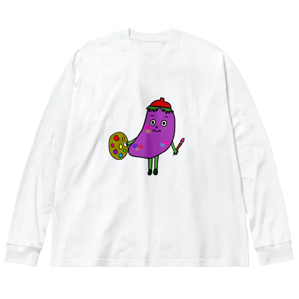 Let's Vegetablesのなすこちゃん【Let's Vegetables】 Big Long Sleeve T-Shirt