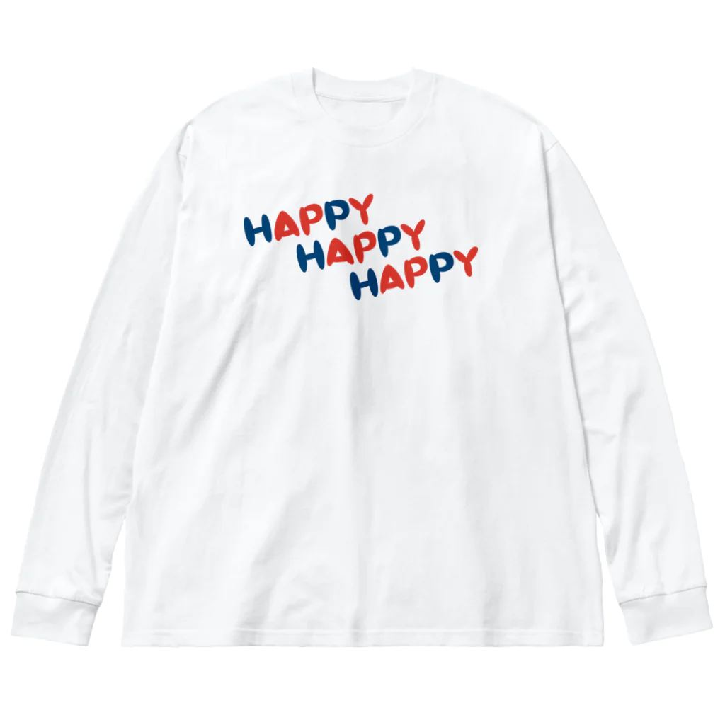 8anna storeのHAPPY HAPPY HAPPY！ ビッグシルエットロングスリーブTシャツ