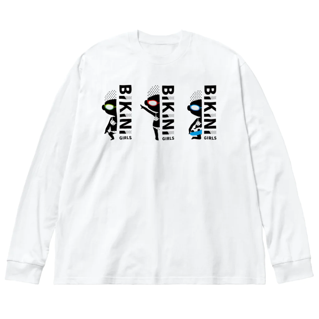 8anna storeのBIKINI GIRLS／ビキニガールズ　シルエットバージョン Big Long Sleeve T-Shirt