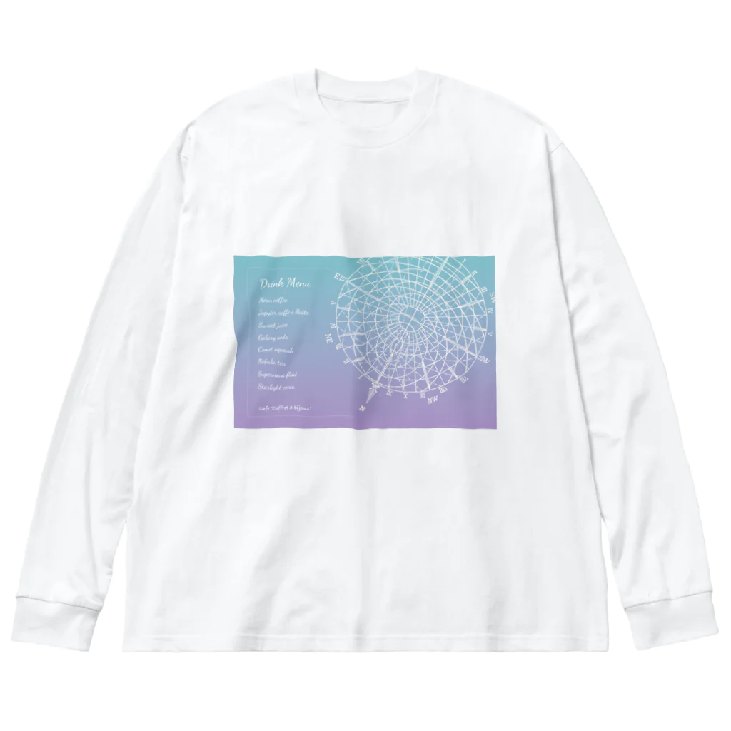 Coffret à bijouxの宇宙ドリンクメニューシリーズ ビッグシルエットロングスリーブTシャツ