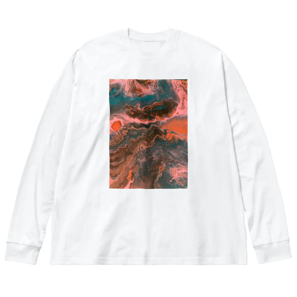 yjb_22のfluidart_flymdl ビッグシルエットロングスリーブTシャツ