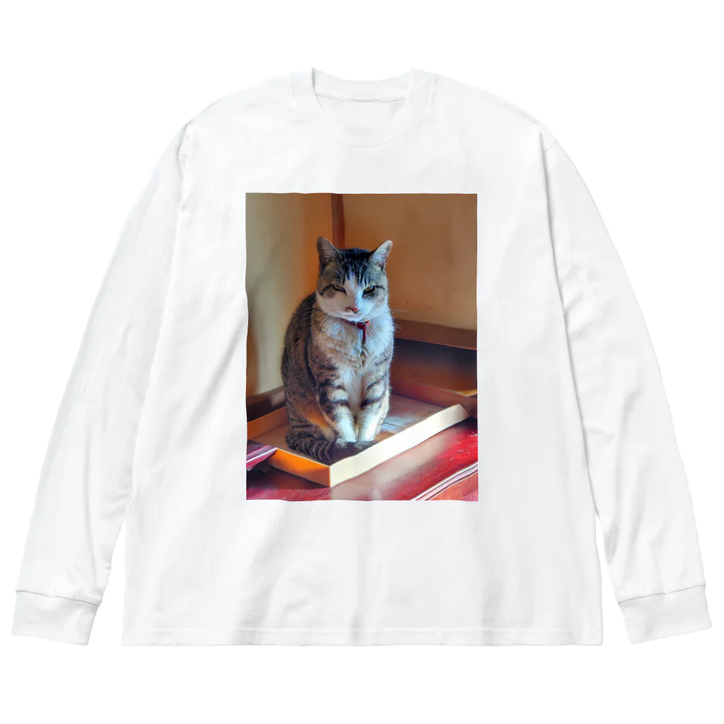 猫又雑貨店のハチワレのアイカ姐さん Big Long Sleeve T-Shirt