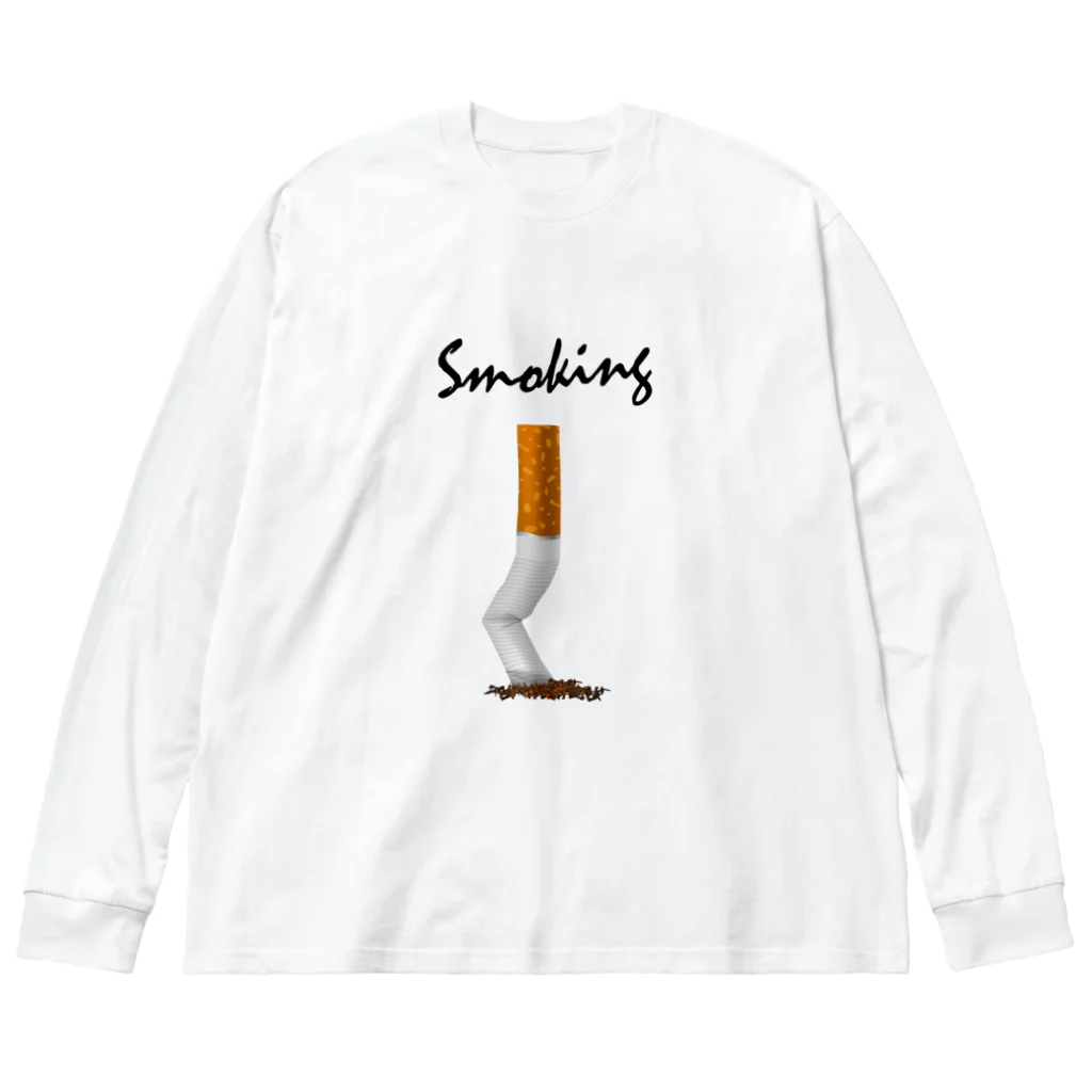 DRIPPEDのSmoking-タバコの吸い殻- ビッグシルエットロングスリーブTシャツ