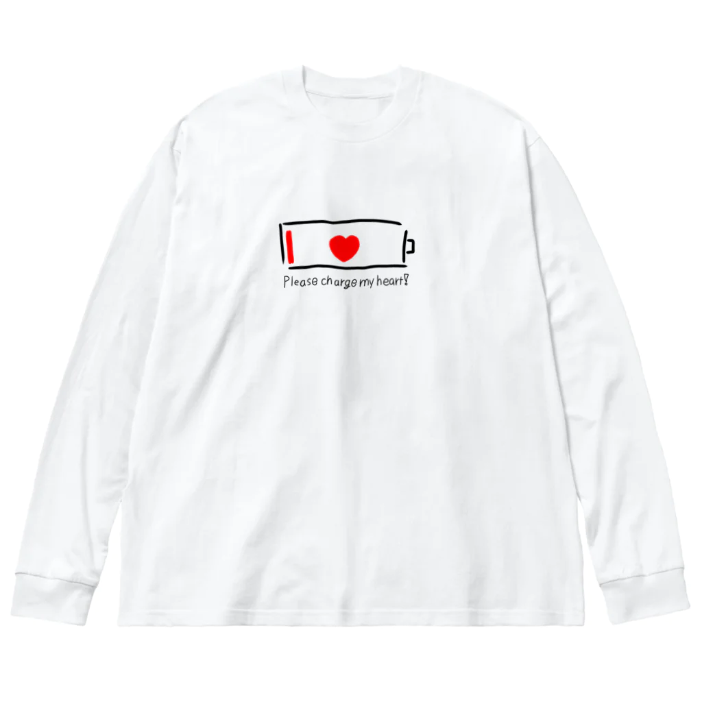 花濁りのPlease charge my heart！ ビッグシルエットロングスリーブTシャツ