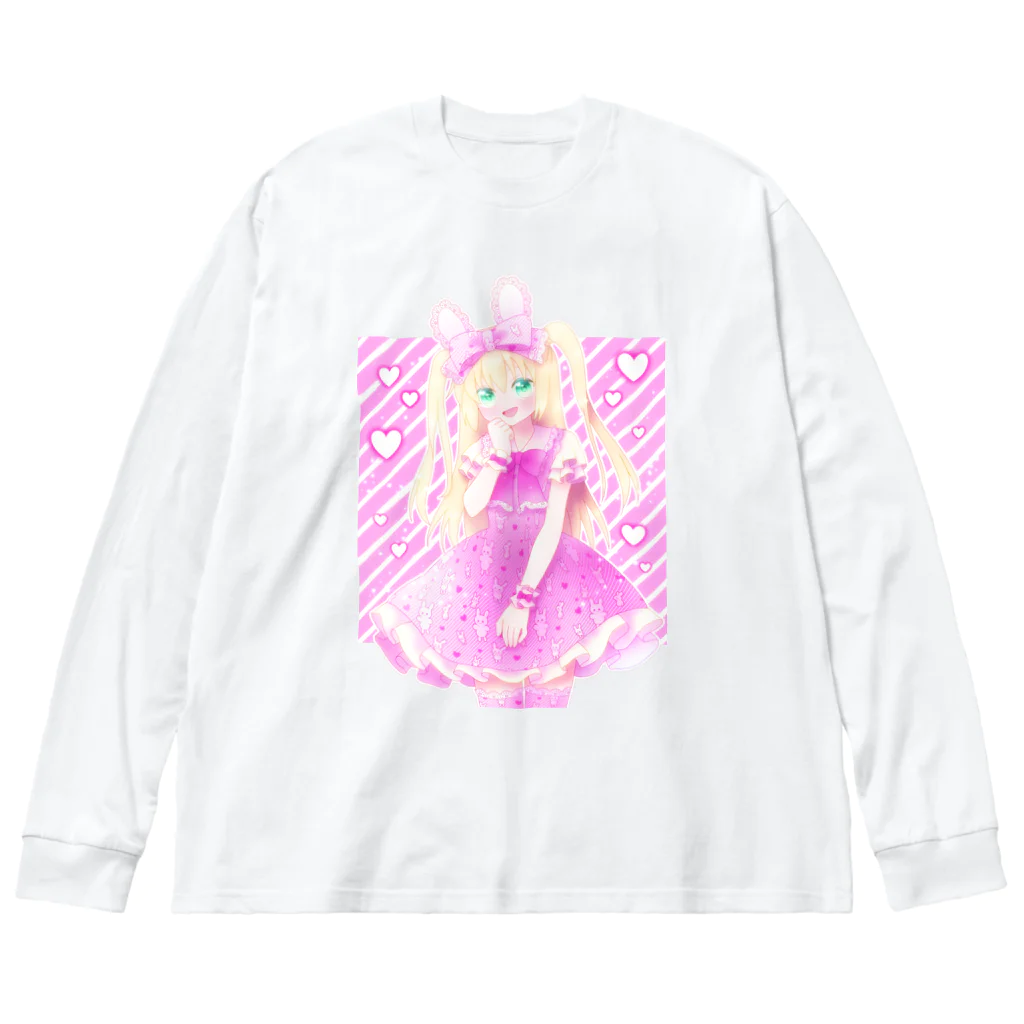 かわいいもののおみせ　いそぎんちゃくの💕🐰 ビッグシルエットロングスリーブTシャツ