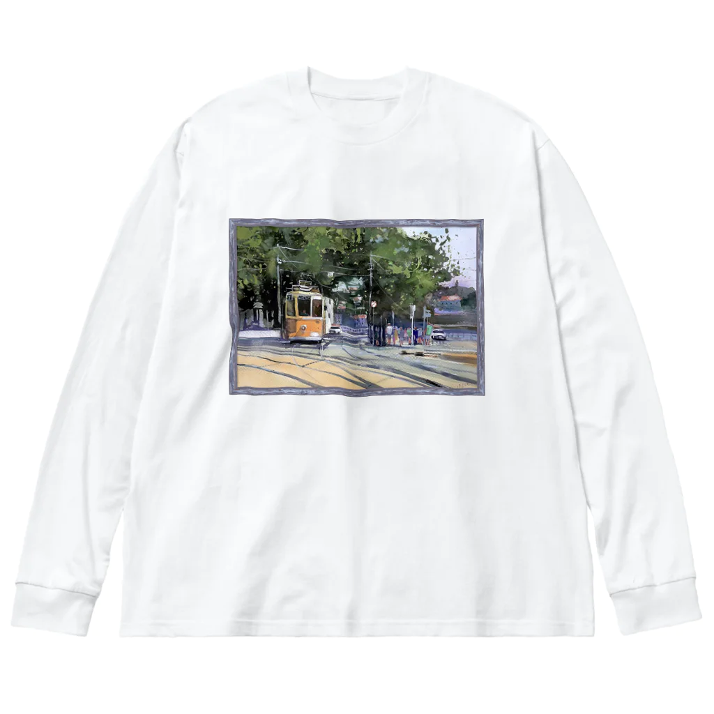 源内コンセプションの【水彩】 tram Porto Big Long Sleeve T-Shirt