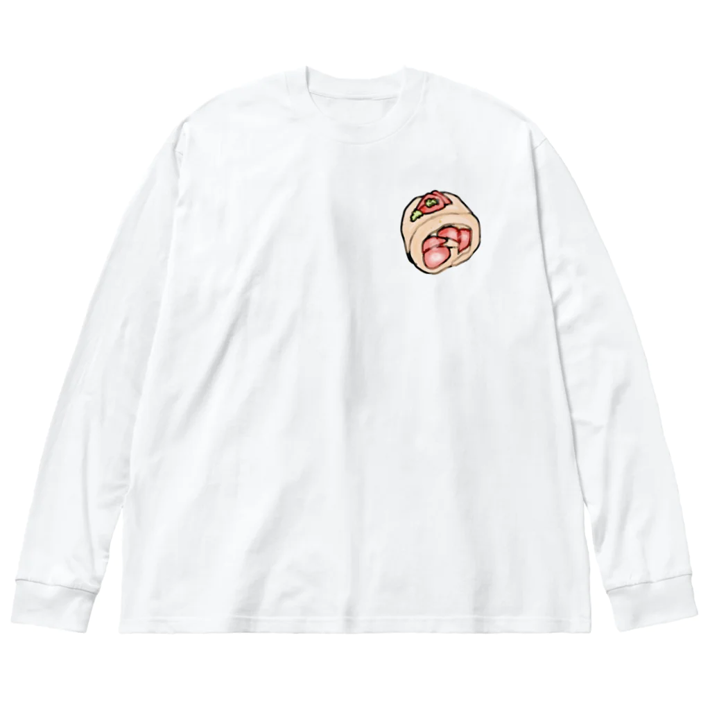 @youのいちごロールケーキ ビッグシルエットロングスリーブTシャツ