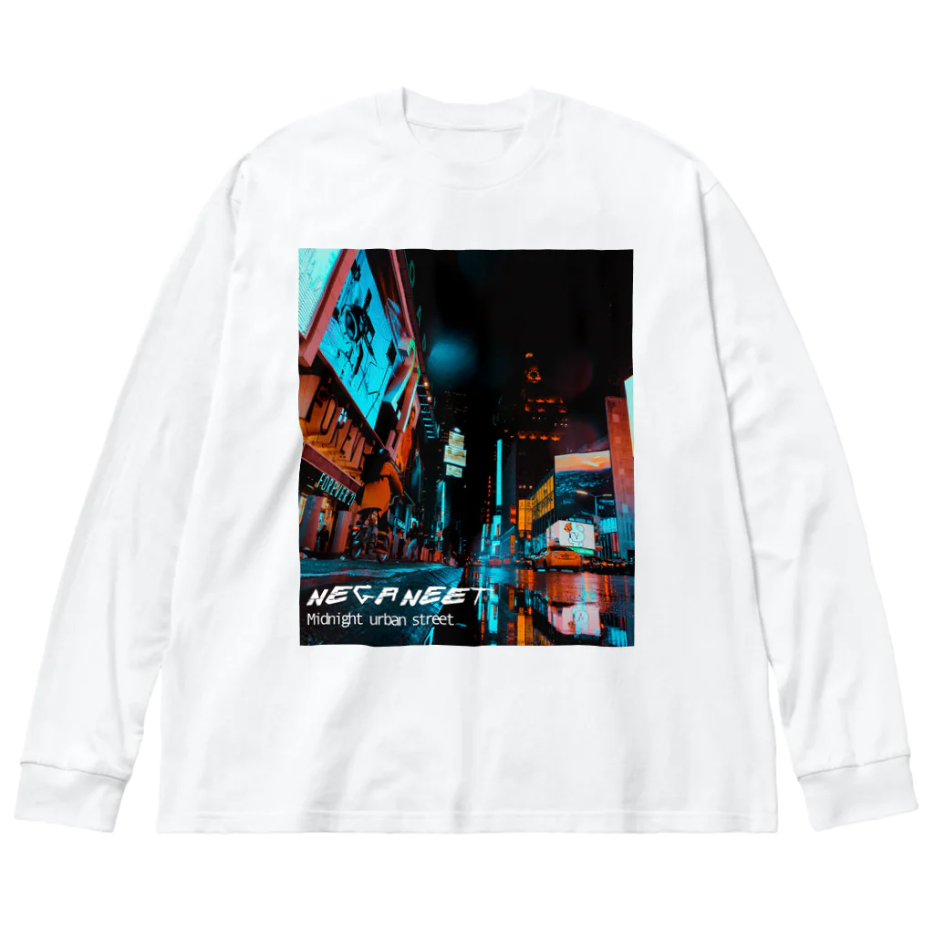 homofuturusのMidnight urban street Big Long Sleeve T-Shirt