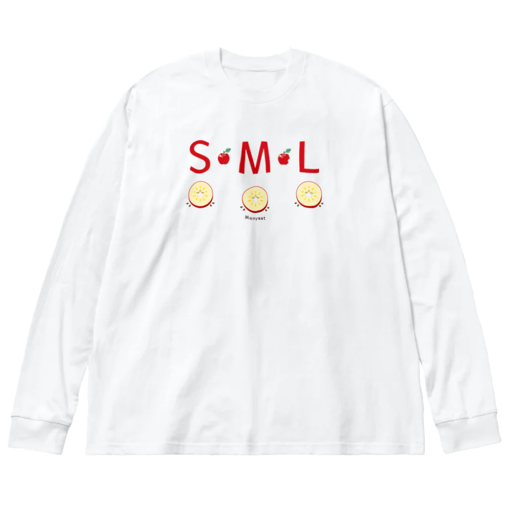 イラスト MONYAAT のML002 SMLTシャツのりんごすたぁ*輪切りのリンゴ Big Long Sleeve T-Shirt