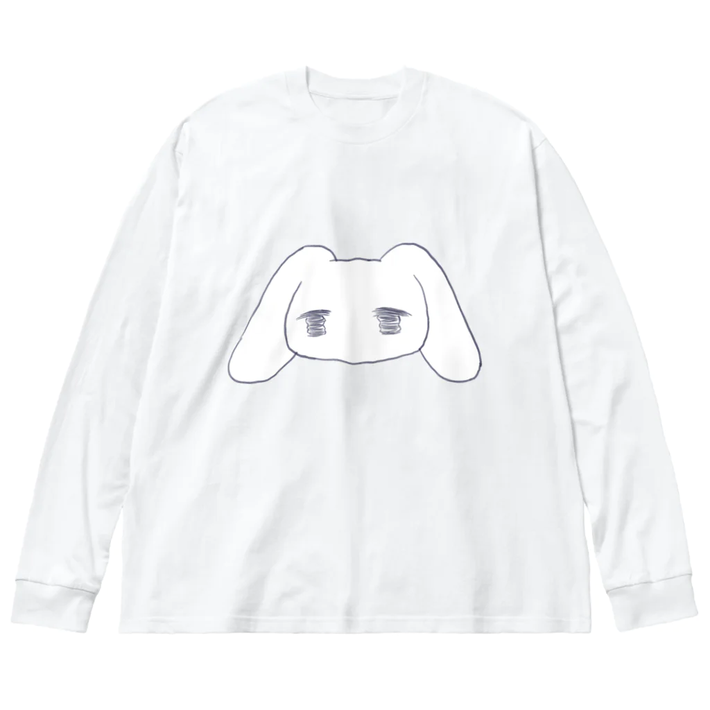 あくむ病院の鬱うさぎちゃん ビッグシルエットロングスリーブTシャツ