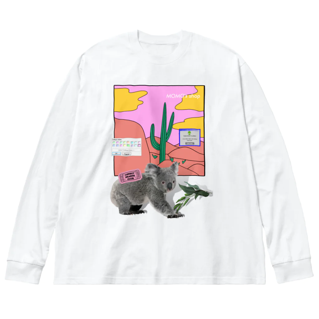 𝙈𝙊𝙈𝙊'𝙨 𝙎𝙝𝙤𝙥のコアラKING #02 Big Long Sleeve T-Shirt