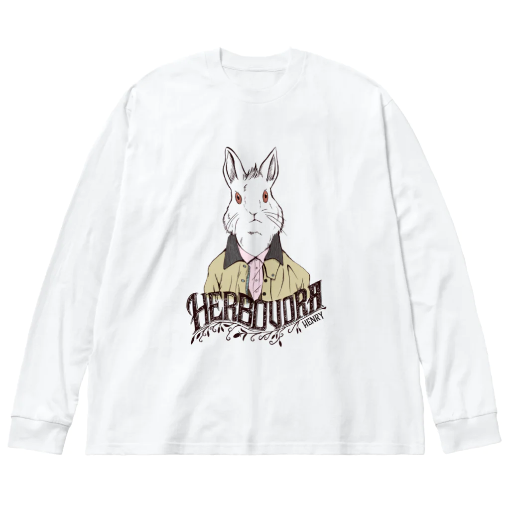 MalenkyのHerbovora01 ビッグシルエットロングスリーブTシャツ