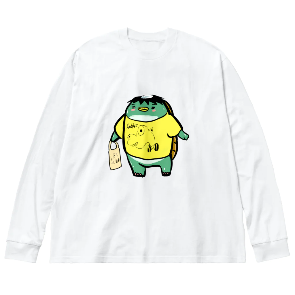 ふくふく商店のアッキーちゃんコーデでご満悦のカッパ ビッグシルエットロングスリーブTシャツ