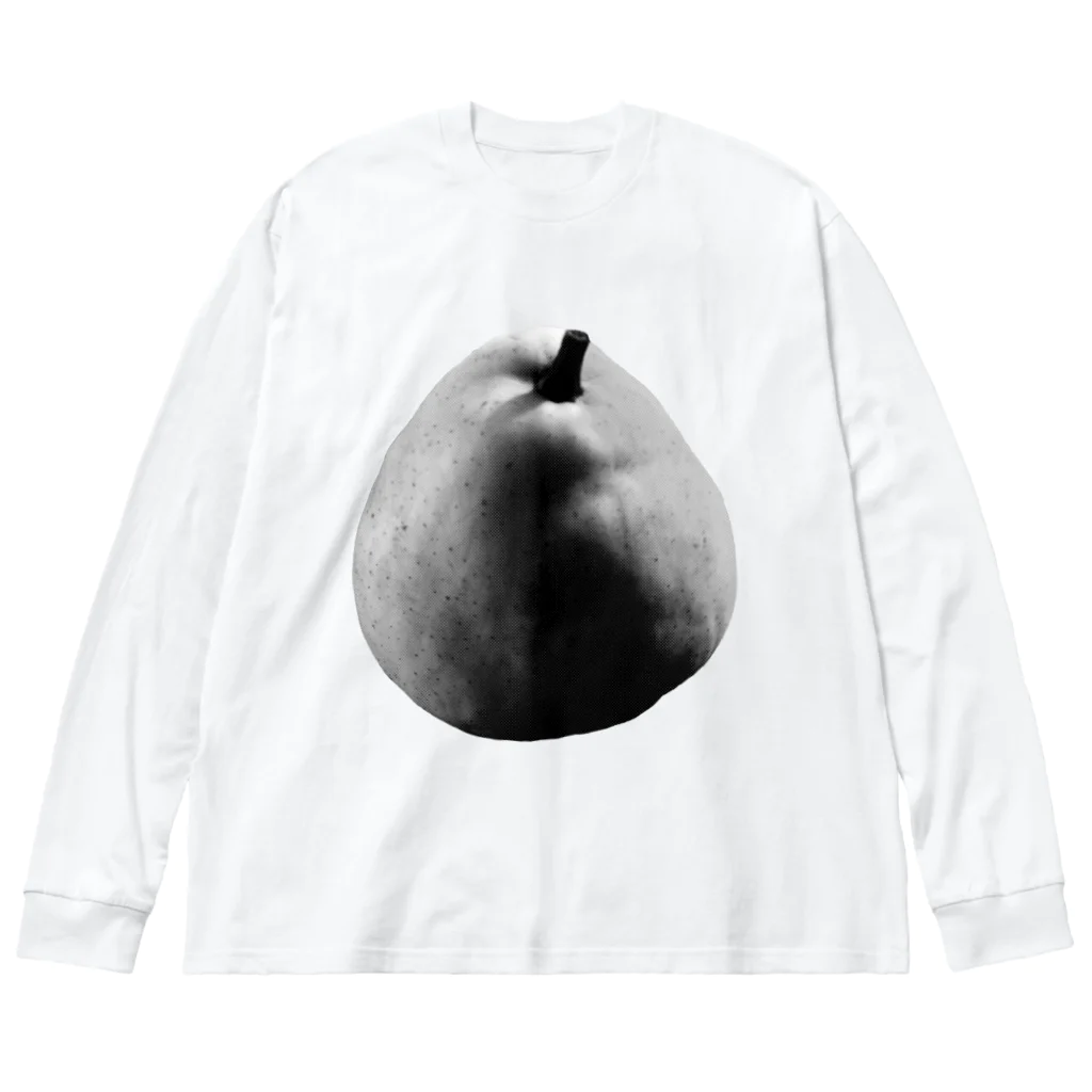 ハヤシ屋の洋梨好き-monochrome  Big Long Sleeve T-Shirt