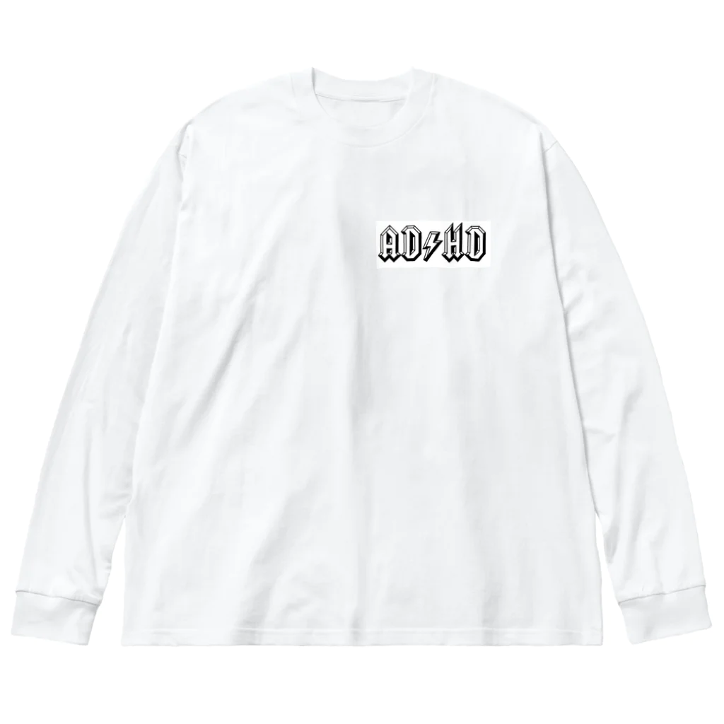 momoニャンカフェのAC/DC風ロゴグッズ ビッグシルエットロングスリーブTシャツ