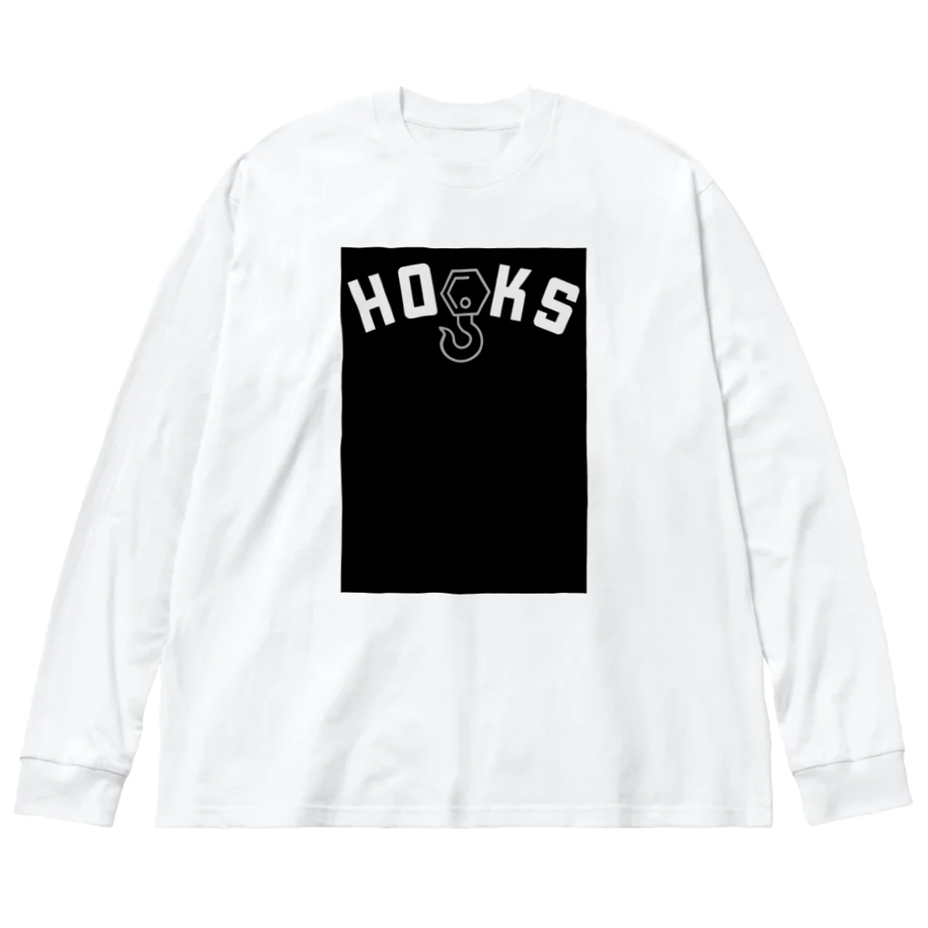 TandNのHOOKS03_ストリートファッション_スケート・サーフ・スノー ビッグシルエットロングスリーブTシャツ