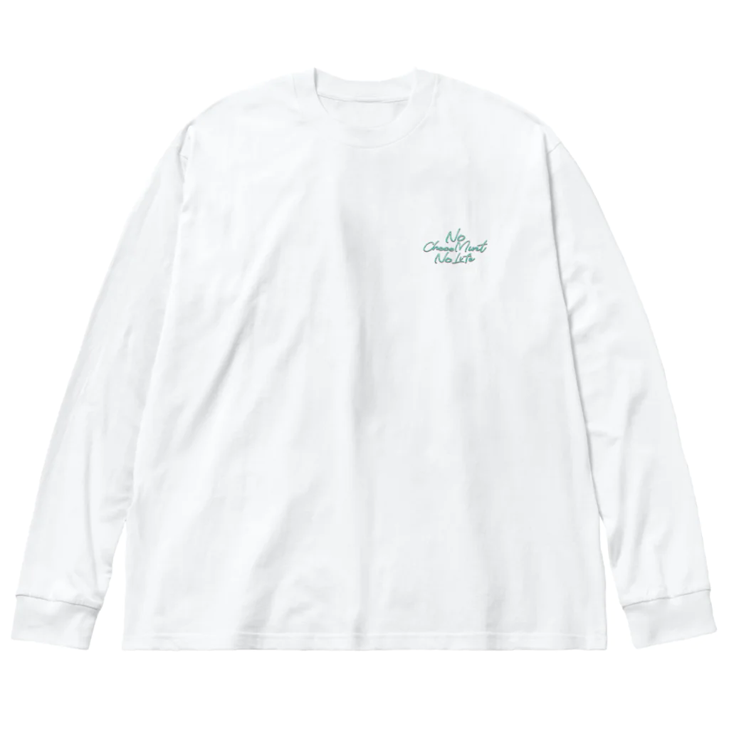 グラフィンのNo Choco Mint No Life ワンポイント ビッグシルエットロングスリーブTシャツ