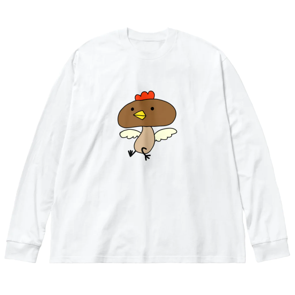 ポンテン堂のしいたけどり Big Long Sleeve T-Shirt