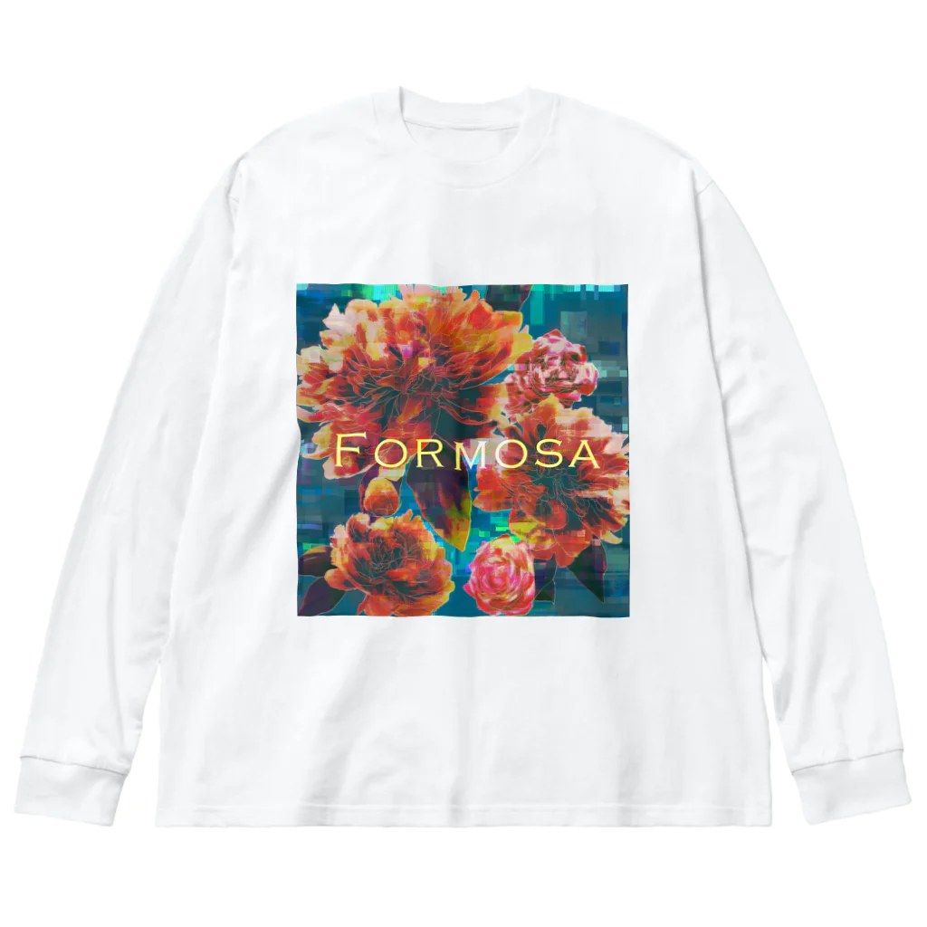 福陀落海灣公司の台湾花布 Big Long Sleeve T-Shirt