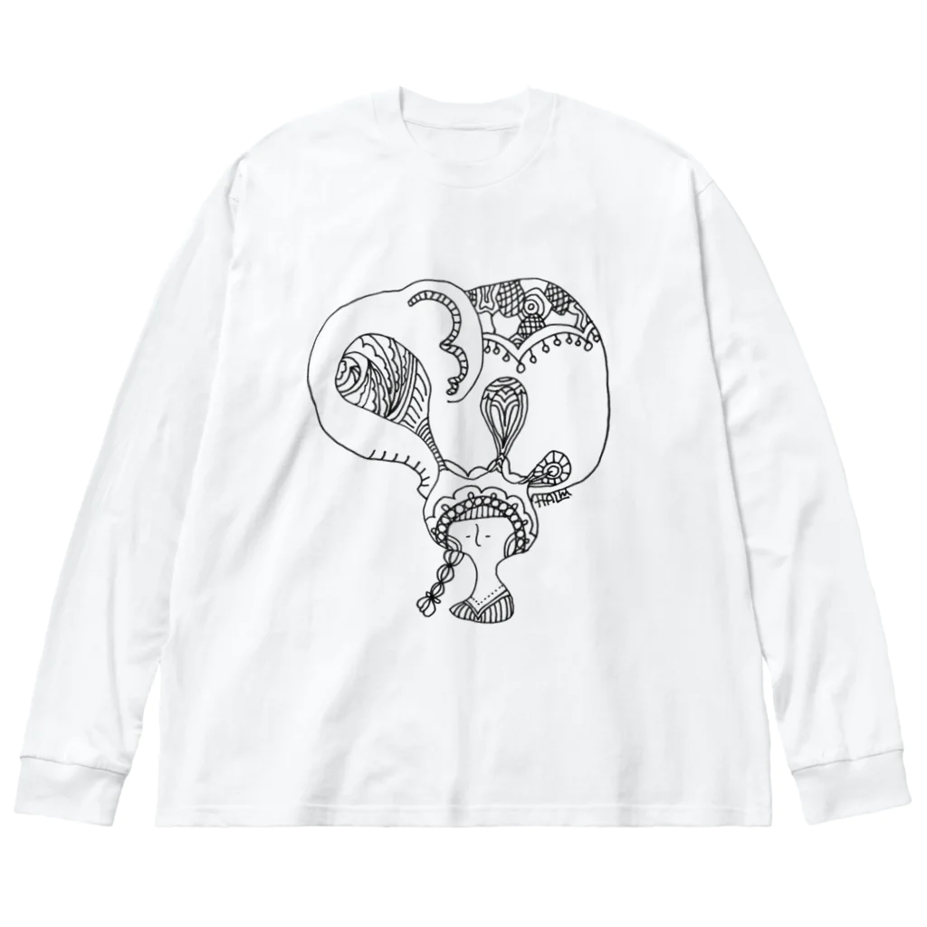 HAL-HIのゾウのガール Big Long Sleeve T-Shirt